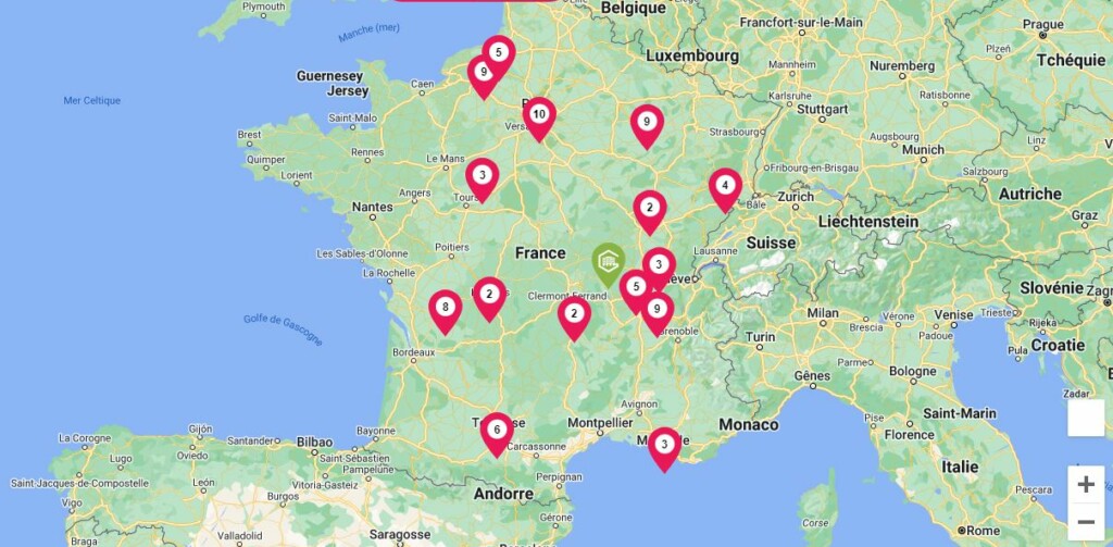 Carte des biens de l'ONV au 5/09/2023